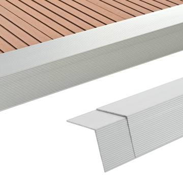 5 pcs Decking Angle Trims Aluminium 170 cm Silver | Hipo Market