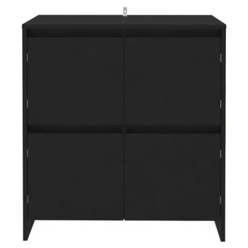 Stylish Black Sideboard 70x41x75 cm - Hipomarket