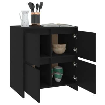 Stylish Black Sideboard 70x41x75 cm - Hipomarket