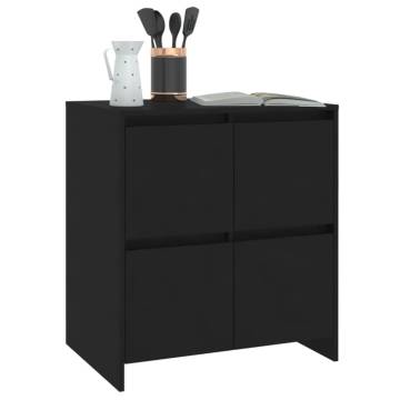 Stylish Black Sideboard 70x41x75 cm - Hipomarket