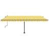 Freestanding Manual Retractable Awning 500x350 cm - Yellow/White