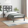 Bed Frame Grey Solid Wood Pine 90x200 cm Colour grey Size 90 x 200 cm 