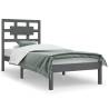 Grey Solid Wood Pine Bed Frame 90x200 cm | HipoMarket