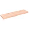 Stylish Wall Shelf in Solid Oak - 100x30x(2-4) cm