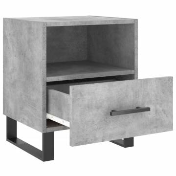 Modern Concrete Grey Bedside Cabinet | Hipomarket UK