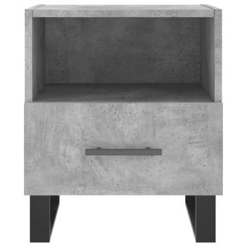 Modern Concrete Grey Bedside Cabinet | Hipomarket UK