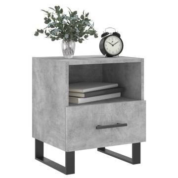 Modern Concrete Grey Bedside Cabinet | Hipomarket UK