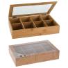 Excellent Houseware Bamboo Tea Box with 8 Compartments