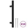 Elegant Cabinet Handles - 10 pcs Black 96 mm Stainless Steel