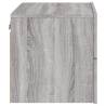 Stylish Wall-Mounted Bedside Cabinet with LED Lights - Grey Sonoma