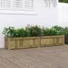 Garden Planter 180x31x31 cm Impregnated Wood Pine Colour natural impregnated Quantity in Package 1 