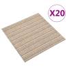 Striped Beige Carpet Floor Tiles - 20 pcs, 5 m² | Hipomarket