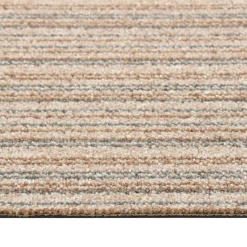 Striped Beige Carpet Floor Tiles - 20 pcs, 5 m² | Hipomarket