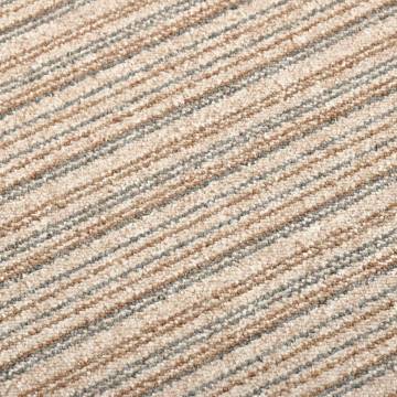 Striped Beige Carpet Floor Tiles - 20 pcs, 5 m² | Hipomarket