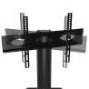 Corner TV Stand 3-Tiers for 32-70 Inch - Black & Silver