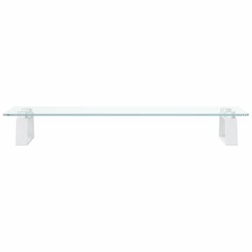 Monitor Stand White - Tempered Glass & Metal | HipoMarket