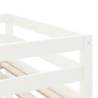 Kids' Loft Bed with Curtains White & Black - Solid Pine Wood