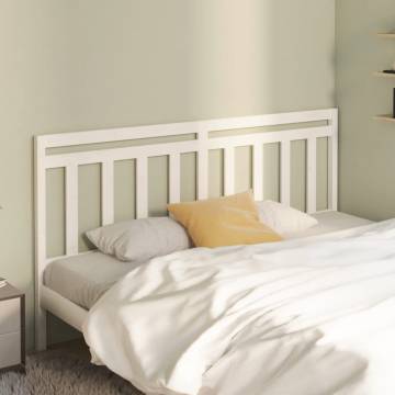 Stylish White Solid Pine Bed Headboard - 206x4x100 cm