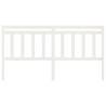 Stylish White Solid Pine Bed Headboard - 206x4x100 cm