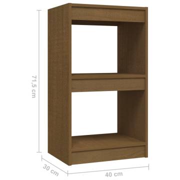 Book Cabinet Honey Brown - Solid Pinewood | HipoMarket UK