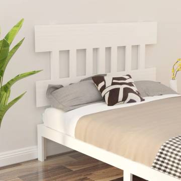 White Solid Wood Bed Headboard - 123.5x3x81 cm | Hipomarket