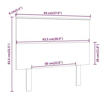 Honey Brown Solid Wood Bed Headboard (94x6x82.5 cm)