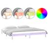 LED Bed Frame 180x200 cm Super King Size - Solid Wood