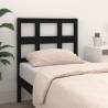 Stylish Black Solid Pine Bed Headboard - 80.5x4x100 cm