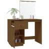 Honey Brown LED Dressing Table - Solid Pine Wood 95x50x133.5 cm