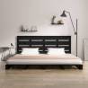 Black Pine Double Bed Frame 135x190 cm - Modern & Sturdy