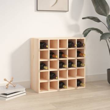 Stylish Solid Pine Wine Cabinet - 56x25x56 cm