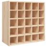 Stylish Solid Pine Wine Cabinet - 56x25x56 cm