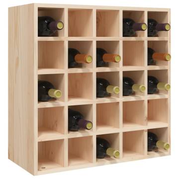 Stylish Solid Pine Wine Cabinet - 56x25x56 cm