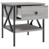 Stylish Grey Sonoma Bedside Table - 40x42x45 cm | HipoMarket