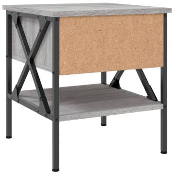 Stylish Grey Sonoma Bedside Table - 40x42x45 cm | HipoMarket