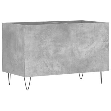 Concrete Grey Record Cabinet – Stylish Vinyl Storage