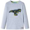 Kids' T-shirt with Long Sleeves Grey Melange 116 Colour grey Size 116 (5-6y) 