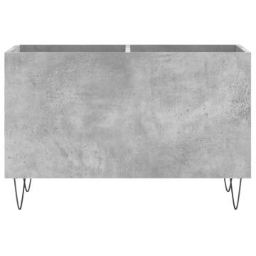 Concrete Grey Record Cabinet – Stylish Vinyl Storage