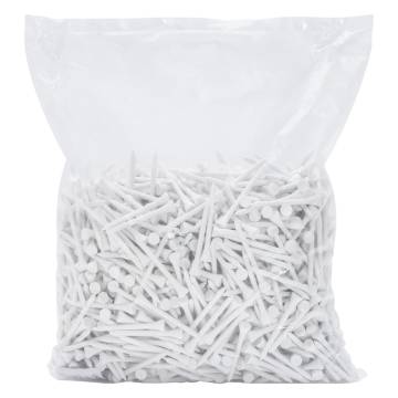 Bamboo Golf Tees 1000 pcs - 70 mm Durable White Design