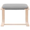 Light Grey Footstool - Modern Fabric Design 51x41x40 cm