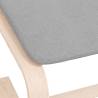 Light Grey Footstool - Modern Fabric Design 51x41x40 cm