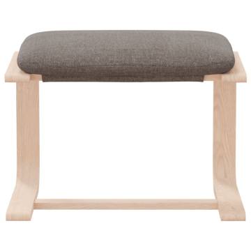 Modern Taupe Footstool - 51x41x40 cm Fabric | Hipo Market