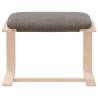 Modern Taupe Footstool - 51x41x40 cm Fabric | Hipo Market