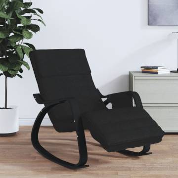 Rocking Chair Black Fabric - Comfortable & Durable Seating