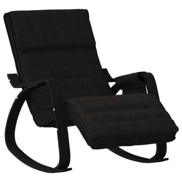 Rocking Chair Black Fabric - Comfortable & Durable Seating