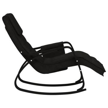 Rocking Chair Black Fabric - Comfortable & Durable Seating