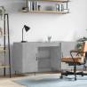 Desk Concrete Grey 140x50x75 cm Engineered Wood Colour concrete grey 