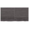 Wall Shelf Dark Brown - Rustic Solid Oak 120x60 cm | HipoMarket