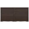 Wall Shelf Dark Brown - Rustic Solid Oak 120x60 cm | HipoMarket