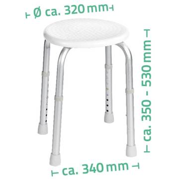 RIDDER Bathroom Stool Round White - 110 kg Capacity | HipoMarket